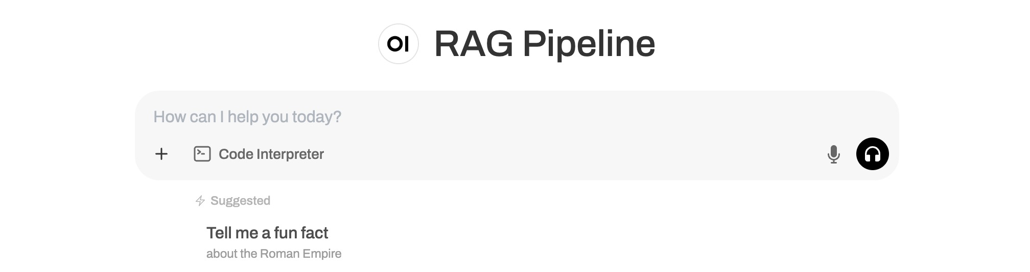 Screenshot of the Open WebUI query interface